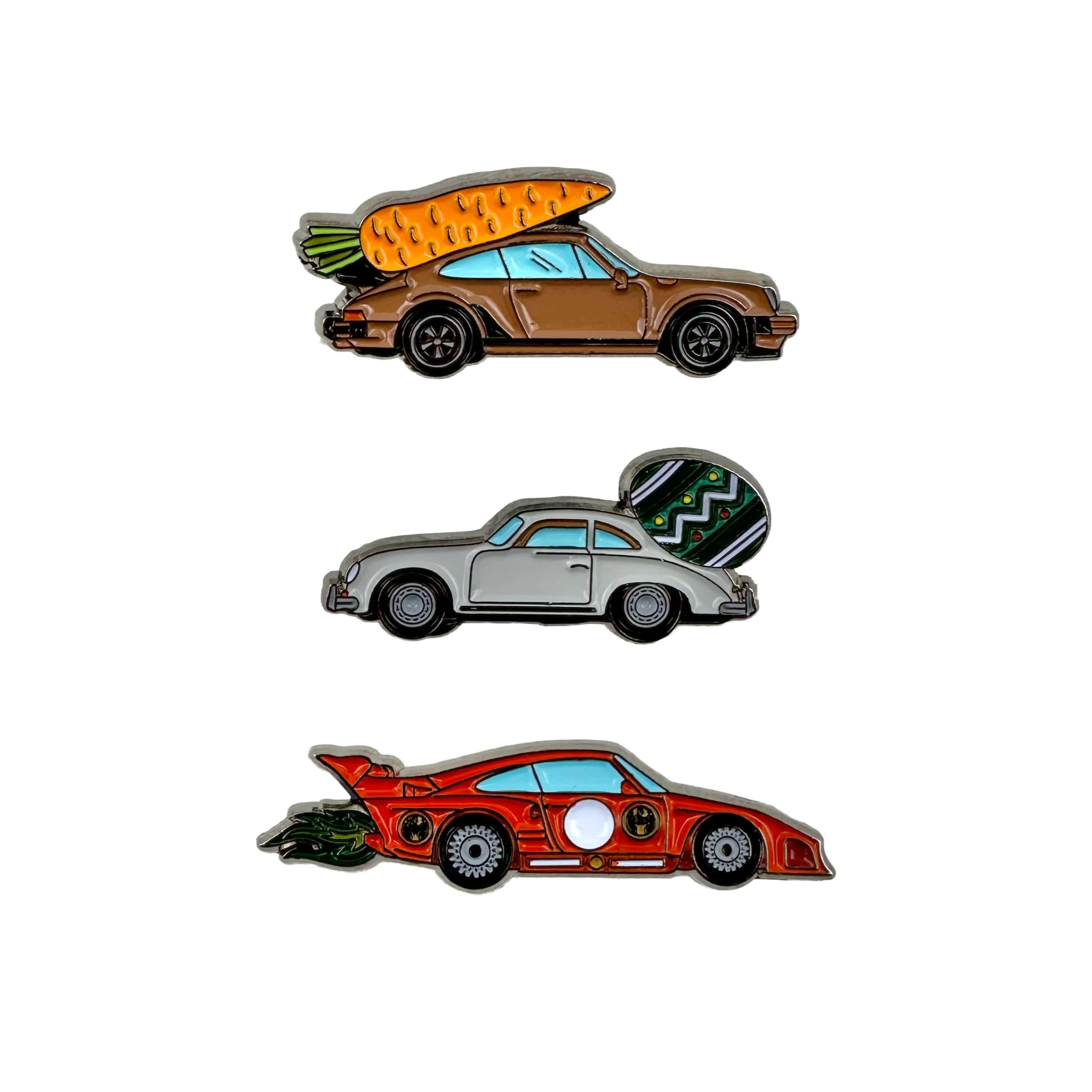 rennbetrieb easter pin set porsche