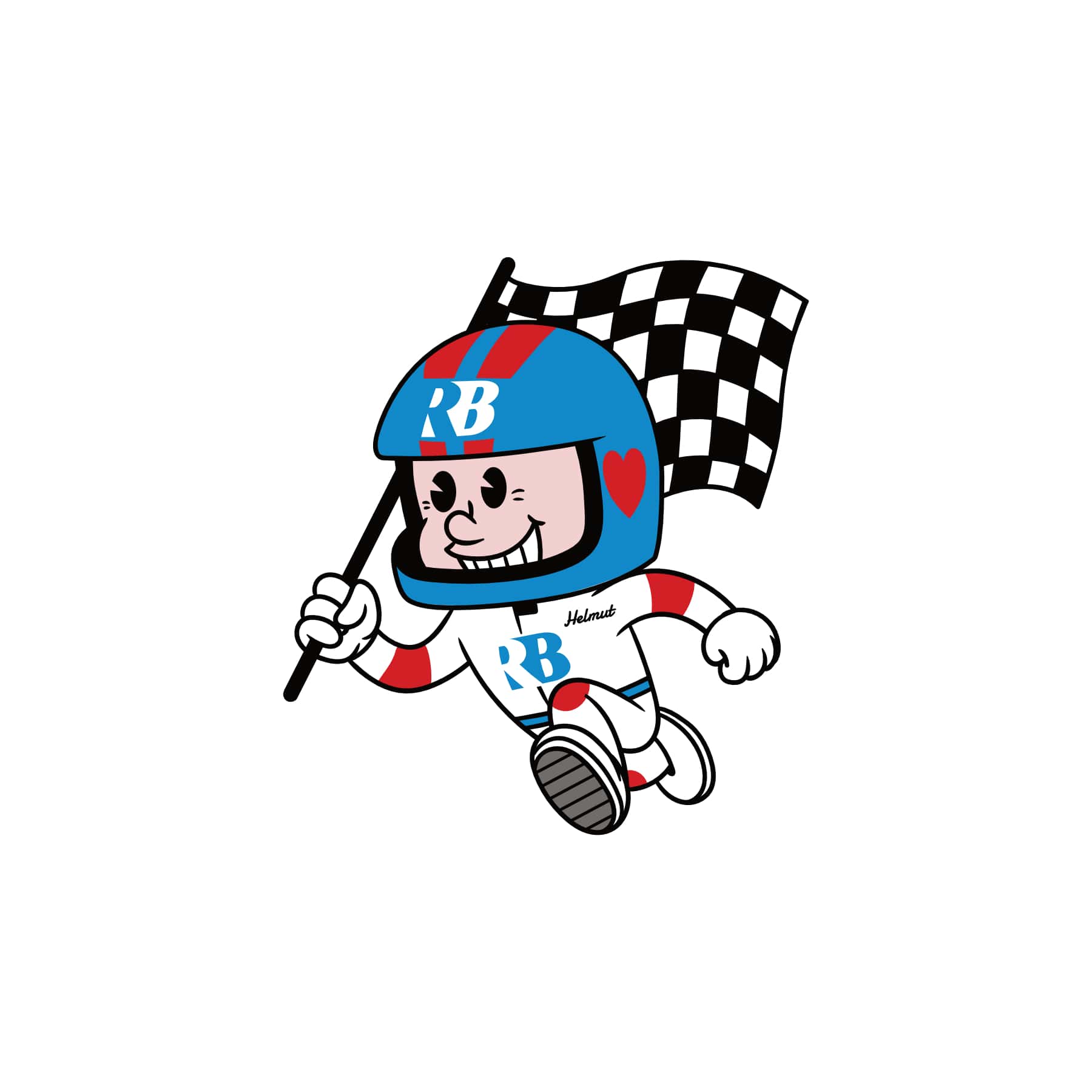 rennbetrieb mascot helmut sticker